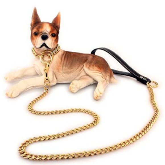 3ft Heavy Duty Chains Stainless Steel 18k Gold Plated Metal Chew-Proof D… - Picture 6 of 6